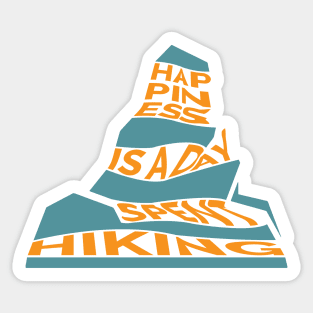 Happiness is a Day Spent Hiking Sticker